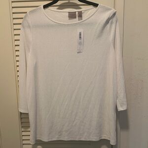 Chico's White Long Sleeve Top